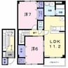 ウェアーハウスB 2LDKの間取り