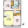 コリーヌ　ベルビュー 2LDKの間取り