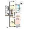 ルミエール 2DKの間取り