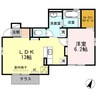 シュド　プルミエールⅡ 1LDKの間取り