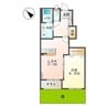 レークガーデン 1LDKの間取り