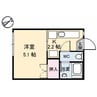 昭和ハイツ 1Kの間取り