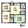 メゾンドグレープA棟 3DKの間取り