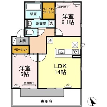 間取図 ウエストカーサ　B棟