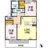 ウエストカーサ　B棟 2LDKの間取り