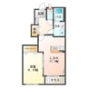 シェリー 1LDKの間取り