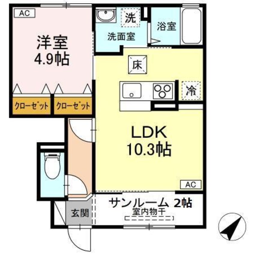 間取図 コマースグローリーⅢ