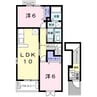ミルキー・ウェイB 2LDKの間取り