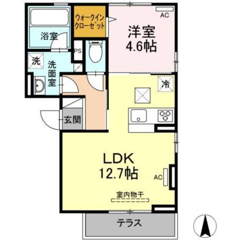 間取図 ディアコート湖山Ⅱ