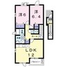 コスモス 2LDKの間取り