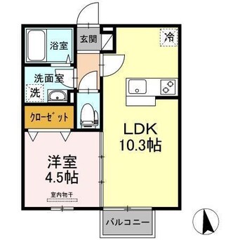 間取図 クレールニシヤマⅢ