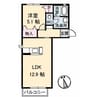 グランフルール 1LDKの間取り
