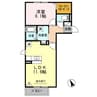 セレッソ 1LDKの間取り