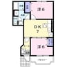 カメリア・B 2DKの間取り
