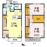 パルティール 2LDKの間取り