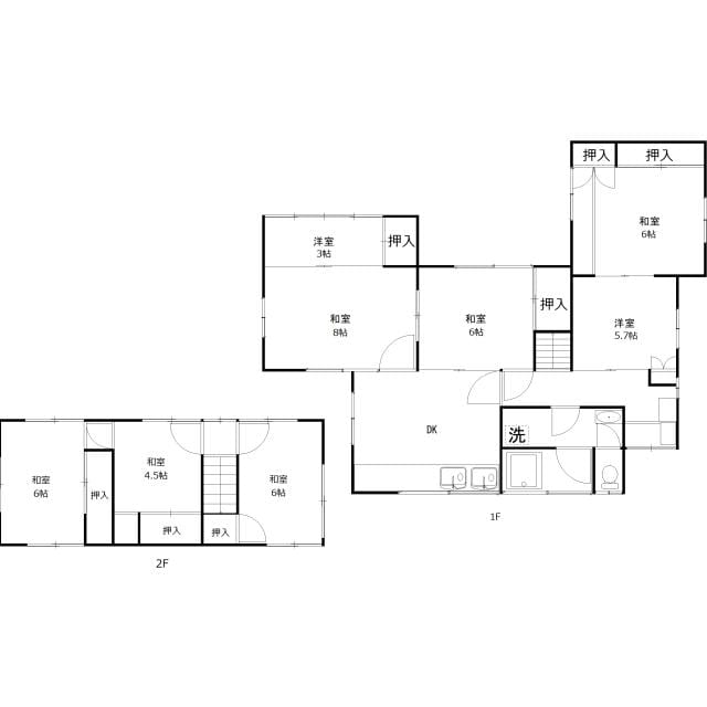 間取り図 美萩野2丁目借家