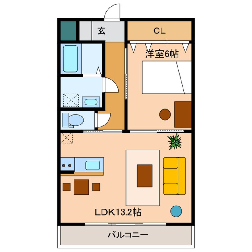 間取図 東海道本線/浜松駅 バス12分飯田下車:停歩3分 3階 築16年