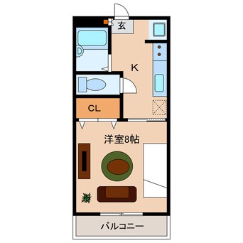 間取図 東海道本線/浜松駅 バス10分芳川西下車:停歩4分 1階 築23年