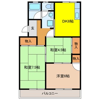 間取図 マンションカメリアⅢ