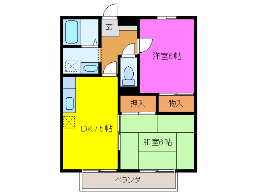 間取図 エクレールＡ・Ｂ