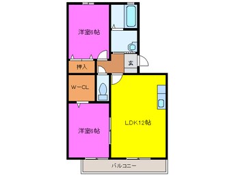 間取図 フォルトゥーナ（早出町）