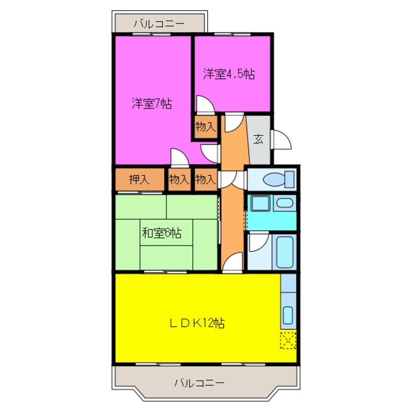 間取図 マンション植松