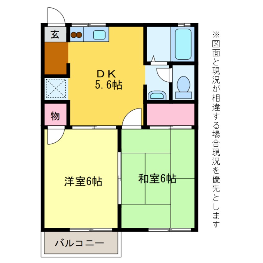 間取図 コーポ一越Ａ・Ｂ