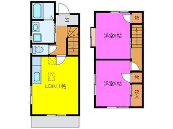 間取図 テラスハウス小林（北島町）