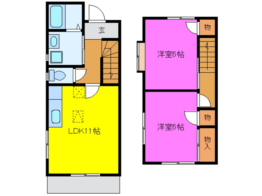 間取図 テラスハウス小林（北島町）