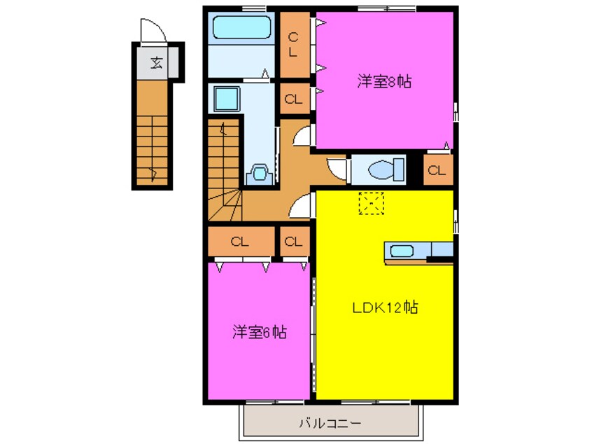 間取図 ルボアささがせＢ