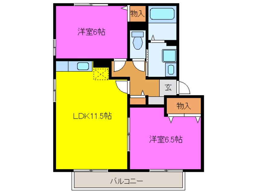 間取図 セジュールＭＯＥ　Ａ