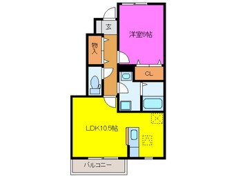 間取図 ロイヤルタウン染地台Ｃ