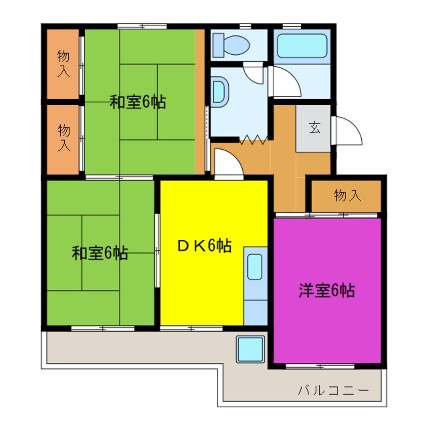 間取図 ササガセハイツ