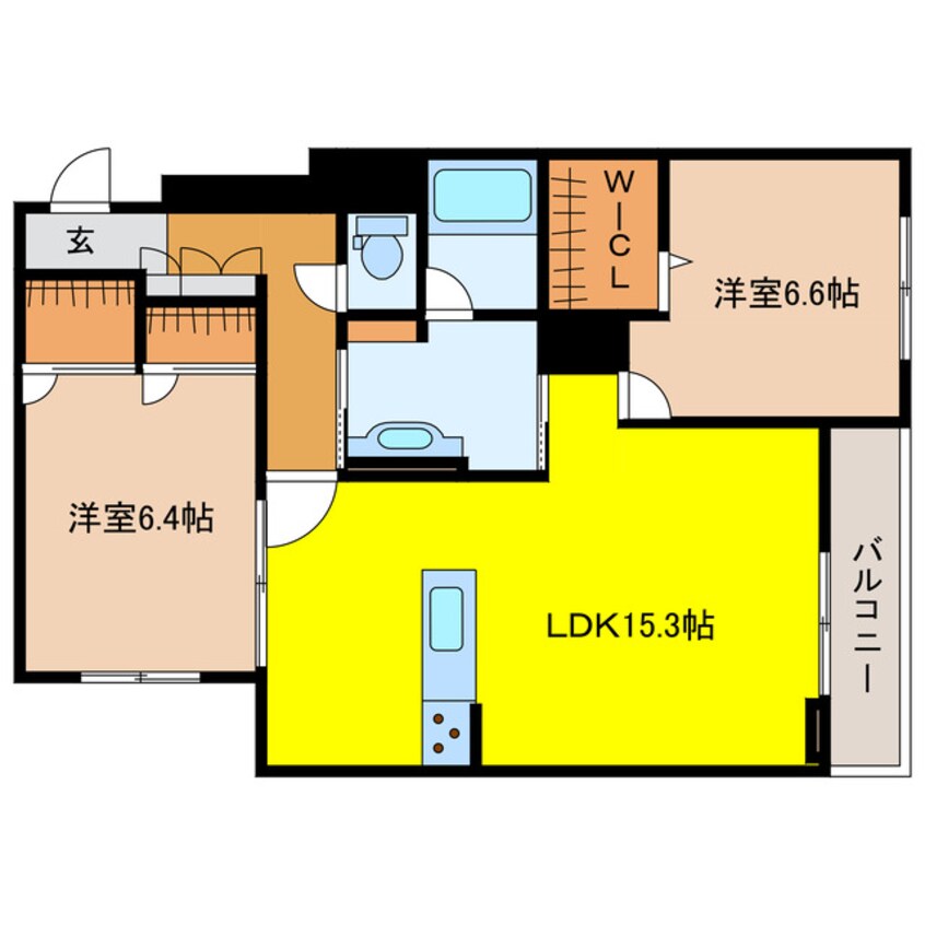 間取図 クラルテ早出町