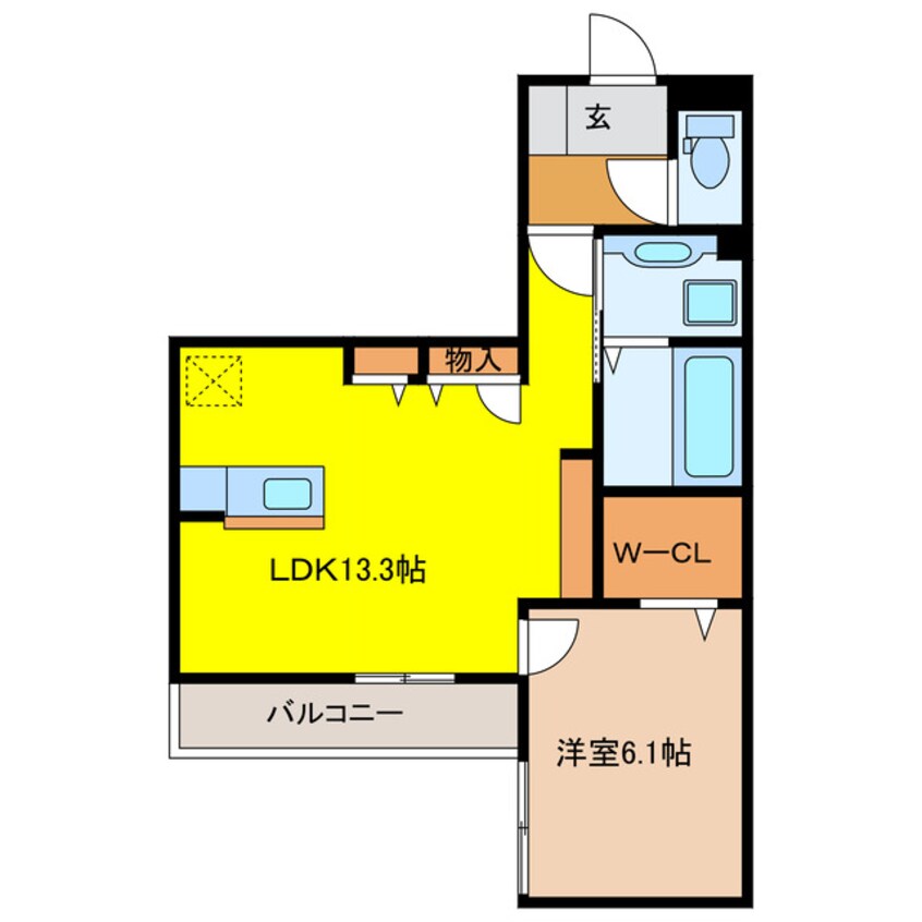 間取図 仮）D-Ｈｉｌｌｓ天王