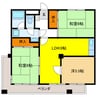 マンション城南 3LDKの間取り