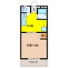 コーポグランデ立花 1Kの間取り