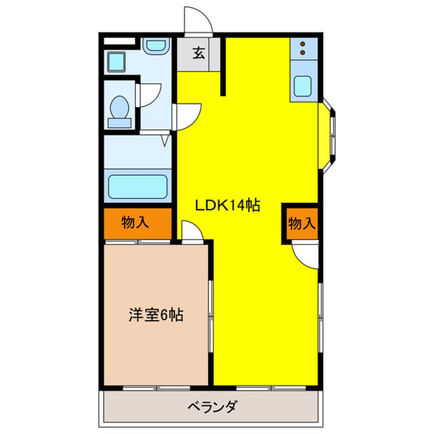 間取図 カームハイツＮＡＷＡ