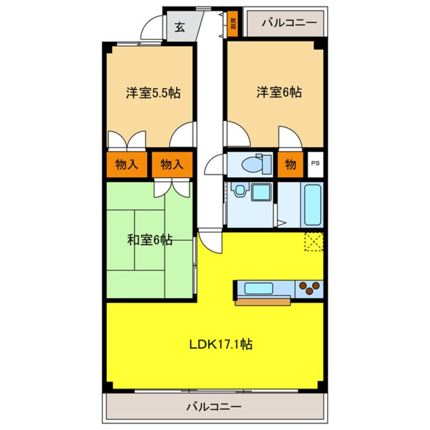 間取図 プレシャスアカオ