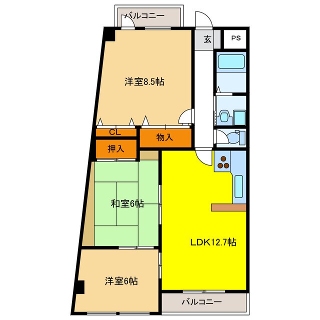 間取り図 プレシャスアカオ