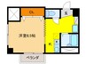 ツツミフローレ 1Kの間取り