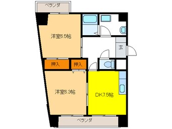 間取図 エスポワールイトウ