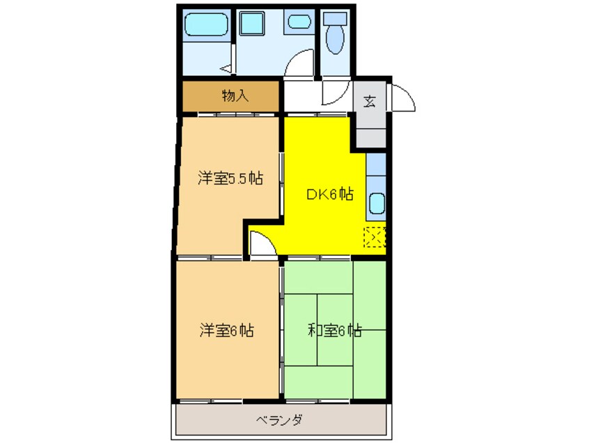 間取図 エスポワールイトウ