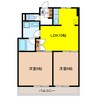 パセール青柳 2LDKの間取り
