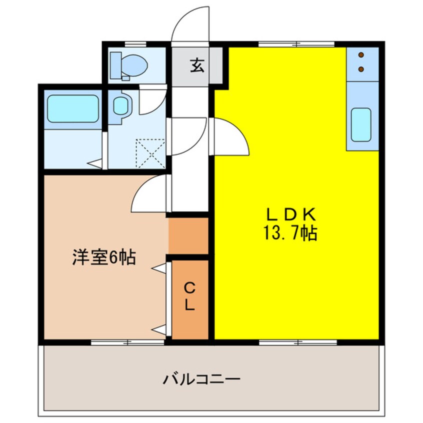 間取図 サンコーポ八代