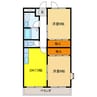 スクエアガーデン 2DKの間取り