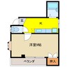 ハイム篠田 1Kの間取り