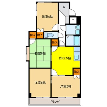 間取図 エステート南