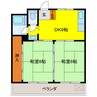 メゾンＫ（梅林） 2DKの間取り