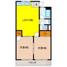レスピラーレ 2DKの間取り